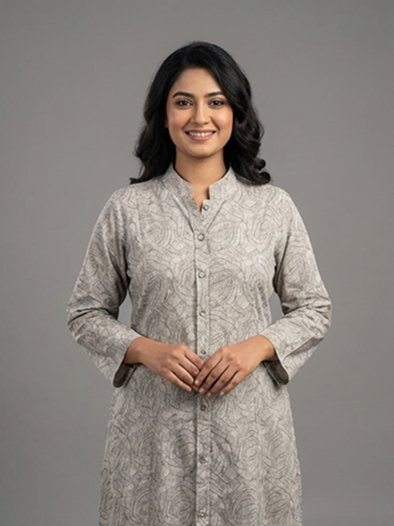 Botanical Elegance Long Shirt