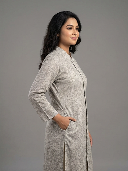 Botanical Elegance Long Shirt